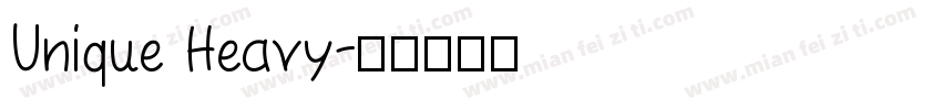 Unique Heavy字体转换